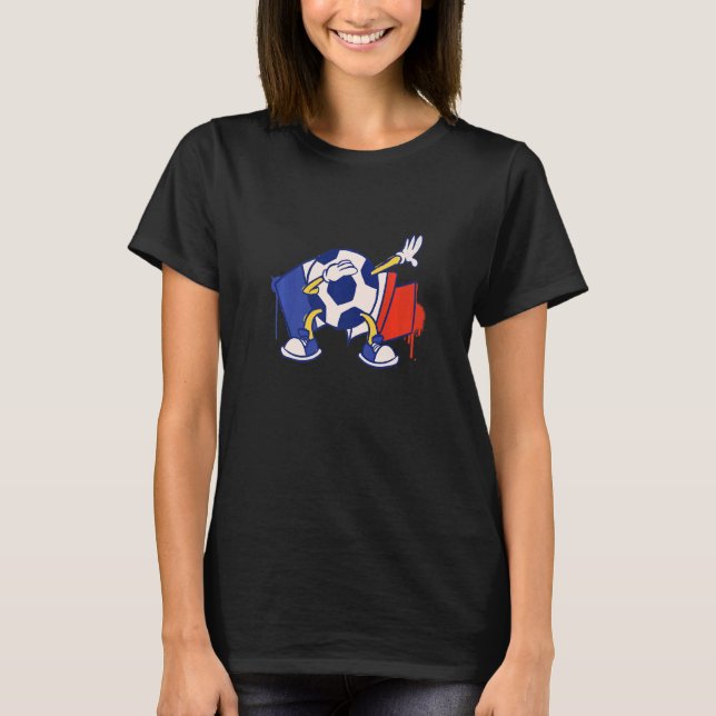 Camiseta Bandera Francesa Pelota de Fútbol Juega Francia (Anverso)