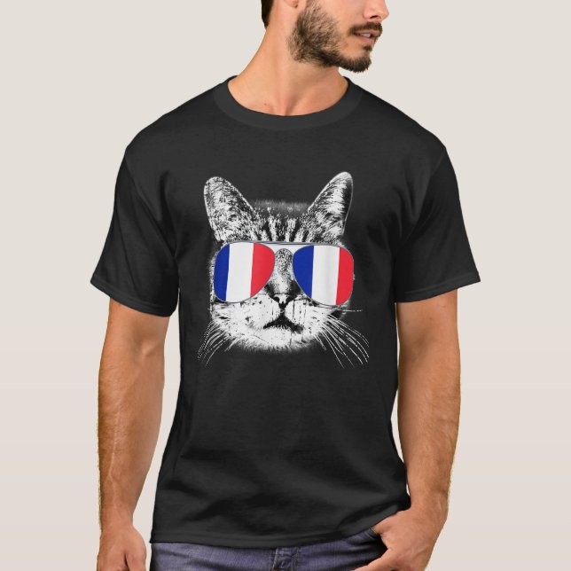 Camiseta Bandera Francesa regala a los hombres del orgullo  (Anverso)