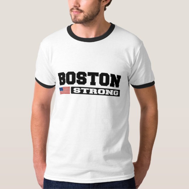 Camiseta Bandera FUERTE de BOSTON los E.E.U.U. (Anverso)