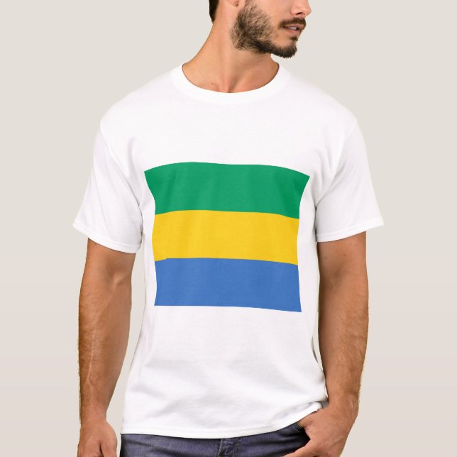 Camiseta Bandera Gabonesa (Gabón) (Anverso)