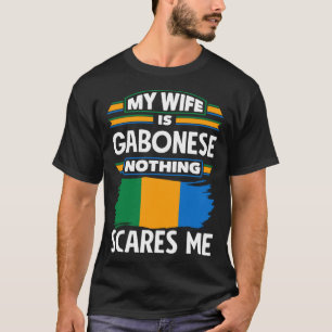 Camiseta Bandera gabonesa gabonesa Mi esposa es gabonesa