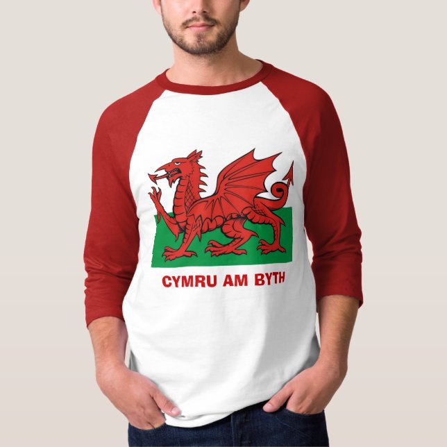 Camiseta Bandera Galés, byth de Cymru (Anverso)