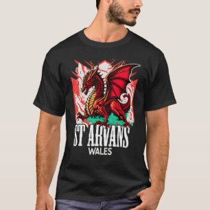 Camiseta Bandera galesa de St Arvans Gales Y Dragón de Goch