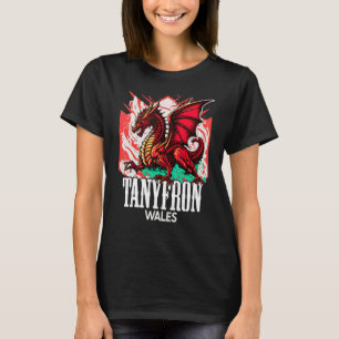 Camiseta Bandera galesa de Tanyfron Wales Y Dragon Goch