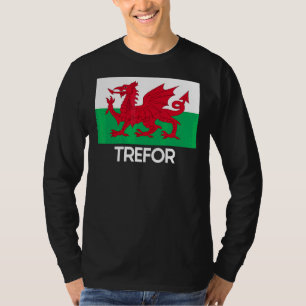 Camiseta Bandera galesa de Trefor Gales Baner Y Ddraig Goch