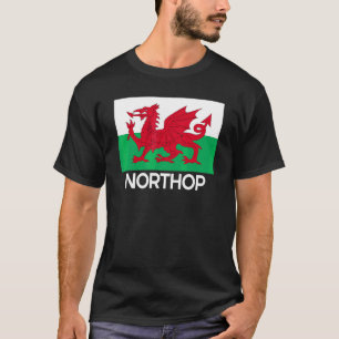 Camiseta Bandera galesa del norte de Gales Baner Y Ddraig G