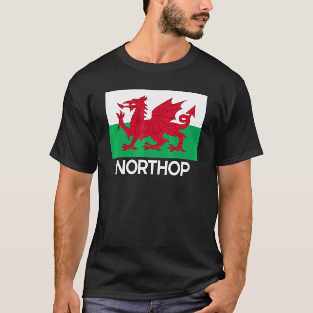 Camiseta Bandera galesa del norte de Gales Baner Y Ddraig G (Anverso)