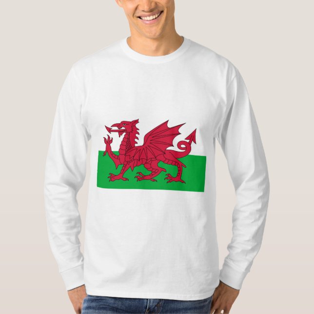 Camiseta Bandera galesa (Gales) (Dragón galés) (Anverso)