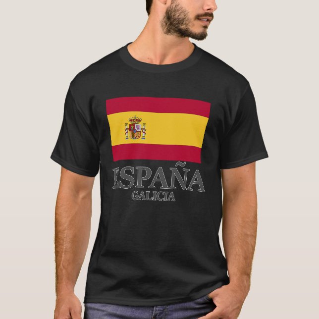 Camiseta Bandera gallega España Viaje Europa vacaciones (Anverso)