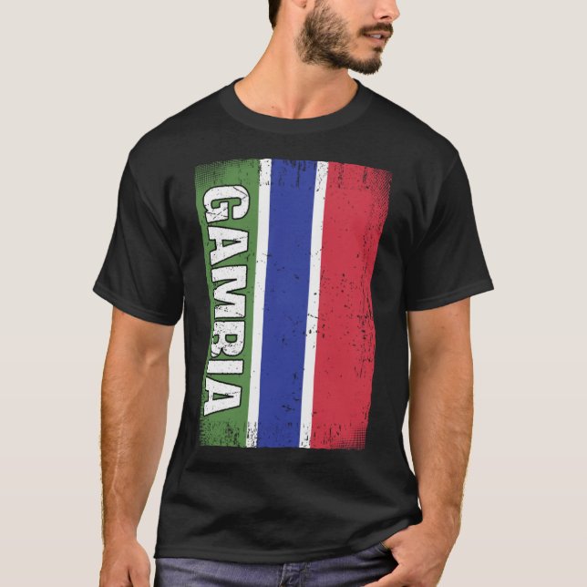 Camiseta Bandera gambiana Gambia (Anverso)