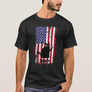 Camiseta Bandera Gato Negro Qué Gato Asesino Con Deluxe Glo