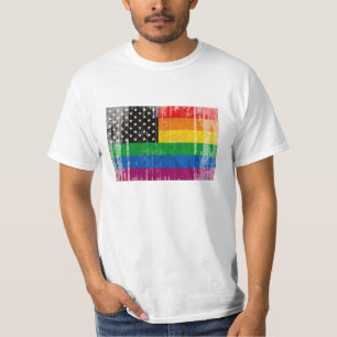 Camiseta Bandera Gay Americana