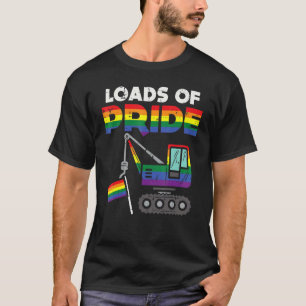 Camiseta Bandera Gay Arcoiris Crane Cargas De Camión Lgbtq