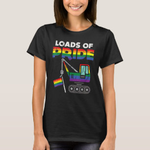 Camiseta Bandera Gay de Arcoíris de Grulla Cargas de Orgull