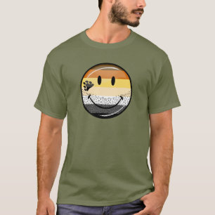 Camiseta Bandera gay feliz barbuda divertida del orgullo