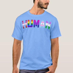 Camiseta Bandera gay HUMANA Mes de Orgullo LGBT Aliado tran