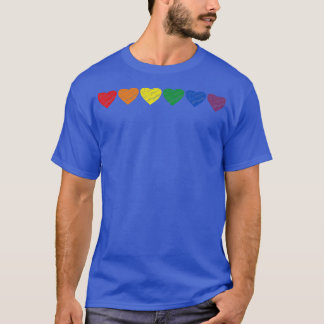 Camiseta Bandera gay LGBT LGBT Rainbo con la mano dibujada