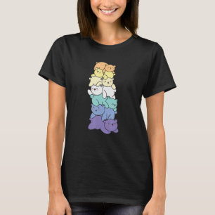 Camiseta Bandera Genderfaun Pile Pride Lgbtq Oso Cute Gende