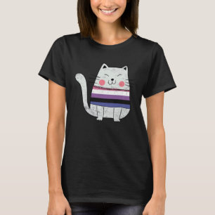 Camiseta Bandera Genderfluid Gatos LGBTQ Orgullo Gato