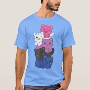 Camiseta Bandera Genderfluid Orgullo Gatos LGBTQ Genderflui