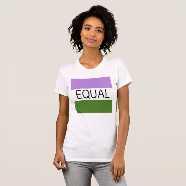 Camiseta Bandera Genderqueer IGUAL (Anverso completo)
