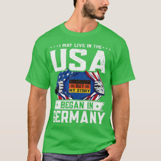 Camiseta Bandera germano-estadounidense - Mi historia comen