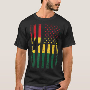 Camiseta Bandera ghanesa norteamericana ghanesa lleva a Gha