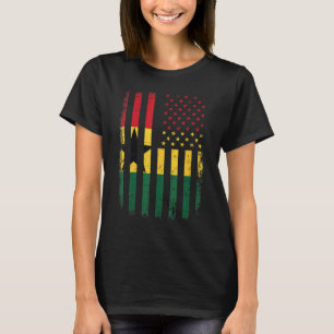 Camiseta Bandera ghanesa norteamericana ghanesa lleva a Gha