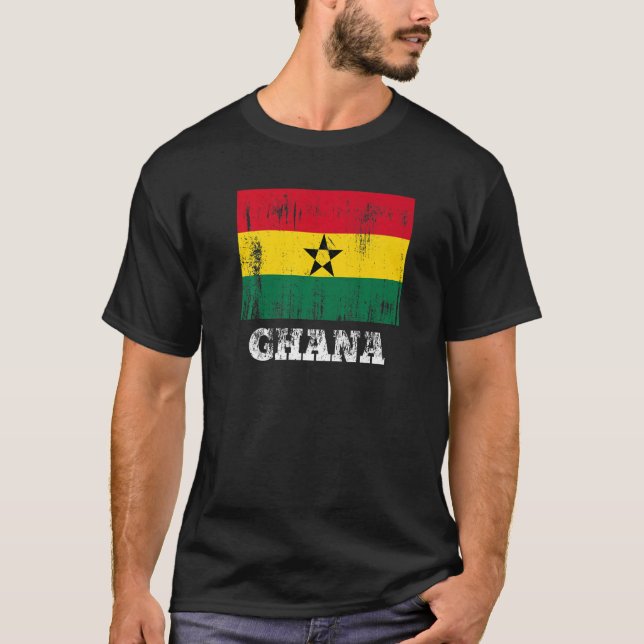 Camiseta Bandera ghanesa Orgullo Ghanés Bandera 1 (Anverso)