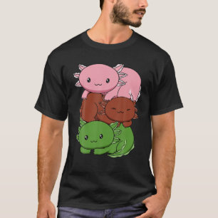 Camiseta Bandera ginsexual Axolotl Pile Kawaii Gynesexual P