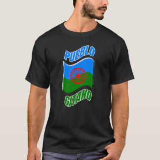 Camiseta bandera gitana del pueblo gitano.