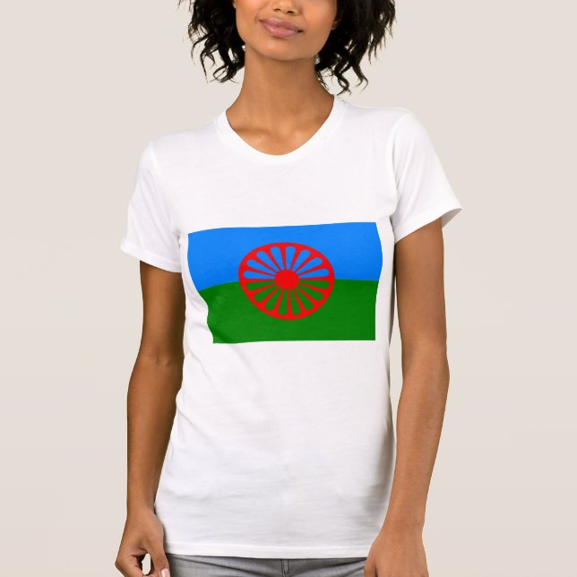 Camiseta Bandera gitana oficial romaní (Anverso)