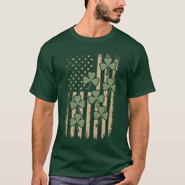 Camiseta Bandera graciosa irlandesa norteamericana ofensiva (Anverso)
