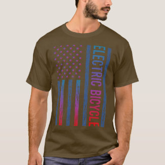 Camiseta Bandera Gradiente Bicicleta Eléctrica E Bicicleta