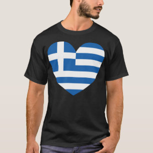 Camiseta Bandera griega corazón de amor orgullo