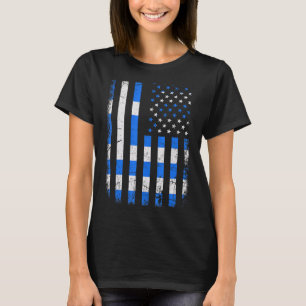 Camiseta Bandera griega estadounidense Grecia Patrimonio de