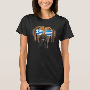 Camiseta Bandera Griega Gran Danés Marrón Perro Grecia Bols