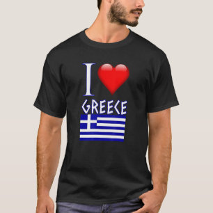 Camiseta Bandera griega me encanta Grecia antigua escritora