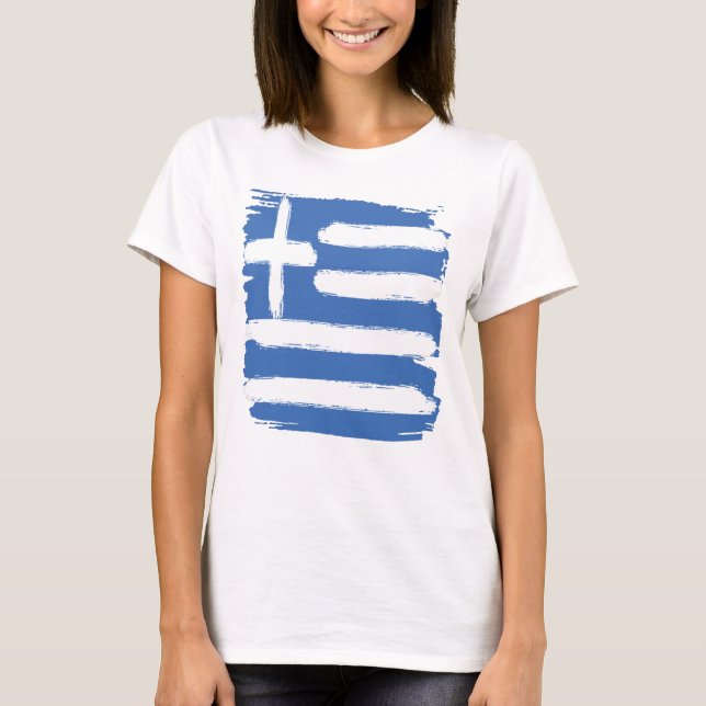 Camiseta Bandera griega vintage Grecia (Anverso)