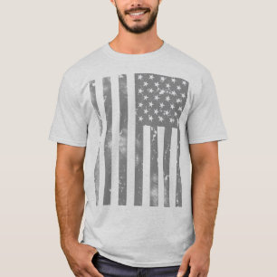 Camiseta Bandera gris-norteamericana muy perturbada por Gua
