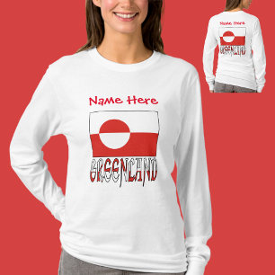 Camiseta Bandera groenlandesa y groenlandesa Roja Personali