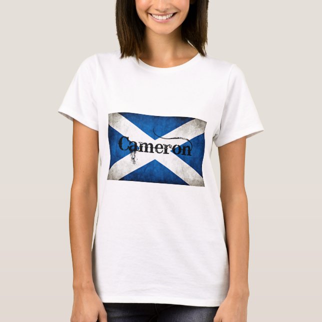 Camiseta bandera grunge de Cameron (Anverso)