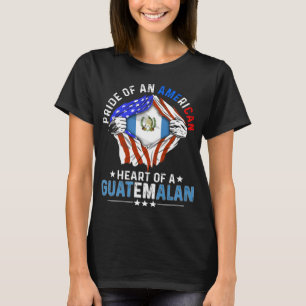 Camiseta Bandera guatemalteca estadounidense de Guatemala