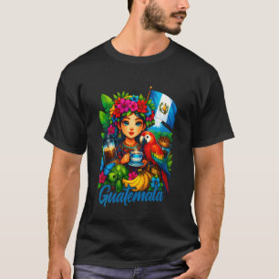 Camiseta Bandera guatemalteca Mujeres guatemaltecas hispana