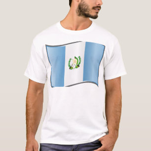 Camiseta Bandera guatemalteca ondulada