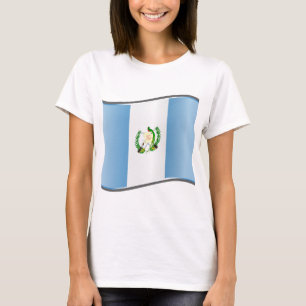 Camiseta Bandera guatemalteca ondulada