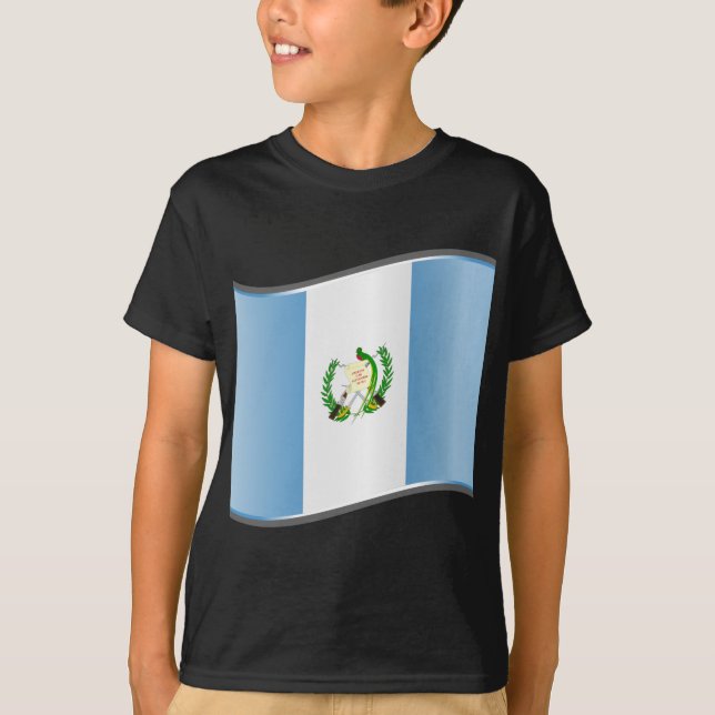Camiseta Bandera guatemalteca ondulada (Anverso)