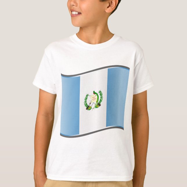 Camiseta Bandera guatemalteca ondulada (Anverso)