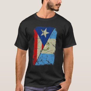 Camiseta Bandera guatemalteca y puertorriqueña juntan fans