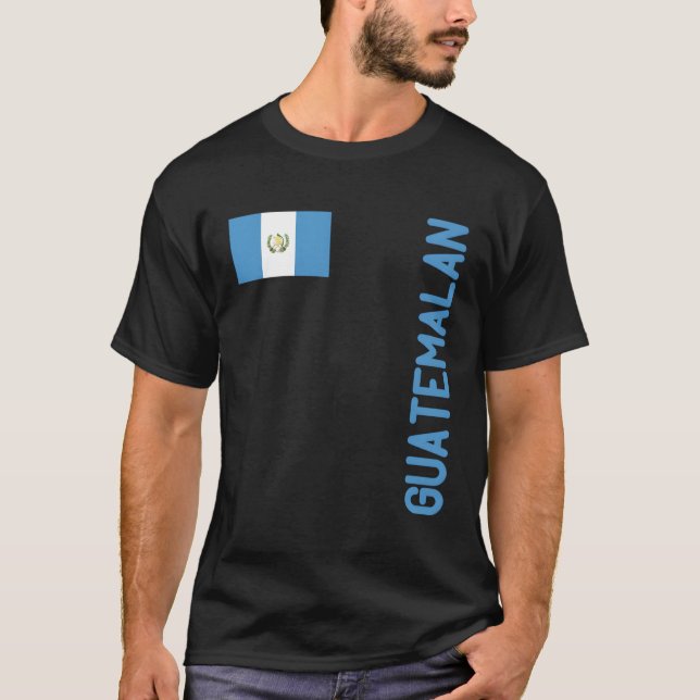 Camiseta Bandera Guatemalteca Y Raíces De Guatemala (Anverso)